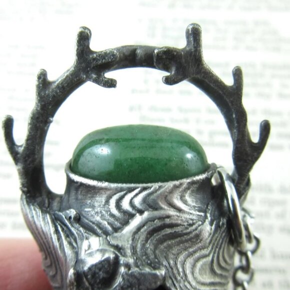 Artisan Etsy Callisto Jewelry EMERALDS, Smoky Quartz & Peridot Crystal Pendant! - Picture 3 of 5